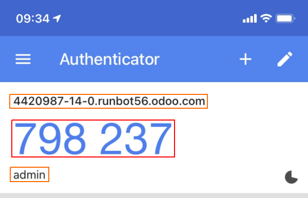 Authenticator app scanning QR code